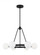 Clybourn modern 6-light indoor dimmable chandelier in midnight black finish with white milk glass sh (7725|3161606-112)