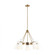 Clark modern 5-light LED indoor dimmable ceiling chandelier pendant light in satin brass gold finish (7725|3190505EN3-848)