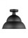 Barn Light traditional 1-light outdoor exterior Dark Sky compliant round ceiling flush mount in blac (7725|7836701-12)