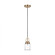 Anders industrial 1-light indoor dimmable mini pendant in satin brass gold finish with clear glass s (7725|6544701-848)