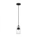 Anders industrial 1-light indoor dimmable mini pendant in midnight black finish with clear glass sha (7725|6544701-112)