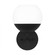 Alvin modern LED 1-light indoor dimmable bath wall sconce in midnight black finish with white milk g (7725|4168101EN3-112)
