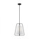 Allis modern industrial 1-light indoor dimmable pendant in midnight black finish with white linen sh (7725|6507401-112)