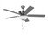 Linden 52'' traditional dimmable LED indoor brushed steel silver ceiling fan with light kit (38|5LDDC52BSD)