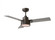 Jovie 44'' Dimmable Indoor/Outdoor Integrated LED Indoor Aged Pewter Ceiling Fan with Light Kit W (38|3JVR44AGPD)