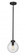 1 Light Outdoor Pendant (276|599P8-BK)