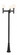 3 Light Outdoor Post Mounted Fixture (276|597MP3-519P-BK)