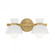 2-Light Bathroom Vanity Light in Natural Brass (8483|M80074NB)
