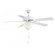52'' 2-Light Ceiling Fan in White (8483|M2018WHRV)