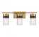 Brickell 3-Light Bathroom Vanity Light in Warm Brass and Black (128|8-3600-3-322)