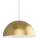 Perimeter Collection One-Light Brushed Gold Mid-Century Modern Pendant with metal Shade (149|P500380-191)