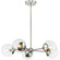 Atwell Collection Five-Light Brushed Nickel Mid-Century Modern Chandelier (149|P400325-009)