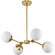 Haas Collection Four-Light Brushed Bronze Mid-Century Modern Chandelier (149|P400307-109)