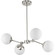 Haas Collection Four-Light Brushed Nickel Mid-Century Modern Chandelier (149|P400307-009)