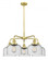Cone - 5 Light - 26 inch - Satin Gold - Chandelier (3442|916-5CR-SG-G74)