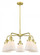 Cone - 5 Light - 25 inch - Satin Gold - Chandelier (3442|916-5CR-SG-G61)