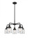 Edison - 5 Light - 24 inch - Matte Black - Chandelier (3442|916-5CR-BK-G52)