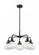 Olean - 5 Light - 25 inch - Matte Black - Chandelier (3442|916-5CR-BK-G322)
