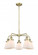 Cone - 5 Light - 25 inch - Antique Brass - Chandelier (3442|916-5CR-AB-G61)