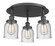 Cone - 3 Light - 17 inch - Matte Black - Semi-Flush Mount (3442|916-3C-BK-G54)