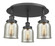 Cone - 3 Light - 17 inch - Matte Black - Semi-Flush Mount (3442|916-3C-BK-G58)