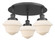 Oxford - 3 Light - 19 inch - Matte Black - Semi-Flush Mount (3442|916-3C-BK-G531)