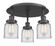 Edison - 3 Light - 17 inch - Matte Black - Semi-Flush Mount (3442|916-3C-BK-G52)