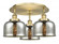 Cone - 3 Light - 20 inch - Brushed Brass - Semi-Flush Mount (3442|916-3C-BB-G78)