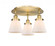 Cone - 3 Light - 18 inch - Brushed Brass - Semi-Flush Mount (3442|916-3C-BB-G61)