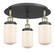 Dover - 3 Light - 16 inch - Black Antique Brass - Semi-Flush Mount (3442|916-3C-BAB-G311)