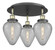 Geneseo - 3 Light - 18 inch - Black Antique Brass - Semi-Flush Mount (3442|916-3C-BAB-G165)