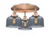 Cone - 3 Light - 20 inch - Antique Copper - Semi-Flush Mount (3442|916-3C-AC-G73)
