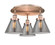 Cone - 3 Light - 20 inch - Antique Copper - Semi-Flush Mount (3442|916-3C-AC-G43)