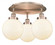 Beacon - 3 Light - 20 inch - Antique Copper - Semi-Flush Mount (3442|916-3C-AC-G201-8)