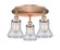 Bellmont - 3 Light - 18 inch - Antique Copper - Semi-Flush Mount (3442|916-3C-AC-G194)