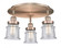 Canton - 3 Light - 17 inch - Antique Copper - Semi-Flush Mount (3442|916-3C-AC-G184S)