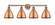 Bristol - 4 Light - 35 inch - Antique Copper - Bath Vanity Light (3442|616-4W-AC-MBD-75-AC)