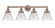 Cone - 4 Light - 35 inch - Antique Copper - Bath Vanity Light (3442|616-4W-AC-G42)