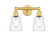 Ellery - 2 Light - 14 inch - Satin Gold - Bath Vanity Light (3442|616-2W-SG-G392)