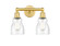 Ellery - 2 Light - 14 inch - Satin Gold - Bath Vanity Light (3442|616-2W-SG-G394)