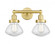 Olean - 2 Light - 16 inch - Satin Gold - Bath Vanity Light (3442|616-2W-SG-G324)