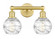 Athens Deco Swirl - 2 Light - 15 inch - Satin Gold - Bath Vanity Light (3442|616-2W-SG-G1213-6)