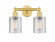 Cobbleskill - 2 Light - 14 inch - Satin Gold - Bath Vanity Light (3442|616-2W-SG-G112)