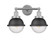Edison - 2 Light - 16 inch - Polished Chrome - Bath Vanity Light (3442|616-2W-PC-HFS-64-BK)