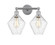 Cindyrella - 2 Light - 17 inch - Polished Chrome - Bath Vanity Light (3442|616-2W-PC-G654-8)