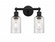 Clymer - 2 Light - 13 inch - Matte Black - Bath Vanity Light (3442|616-2W-BK-G804)
