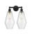 Cindyrella - 2 Light - 16 inch - Matte Black - Bath Vanity Light (3442|616-2W-BK-G654-7)