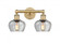 Fenton - 2 Light - 16 inch - Brushed Brass - Bath Vanity Light (3442|616-2W-BB-G92)