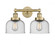 Bell - 2 Light - 17 inch - Brushed Brass - Bath Vanity Light (3442|616-2W-BB-G74)
