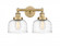 Bell - 2 Light - 17 inch - Brushed Brass - Bath Vanity Light (3442|616-2W-BB-G713)